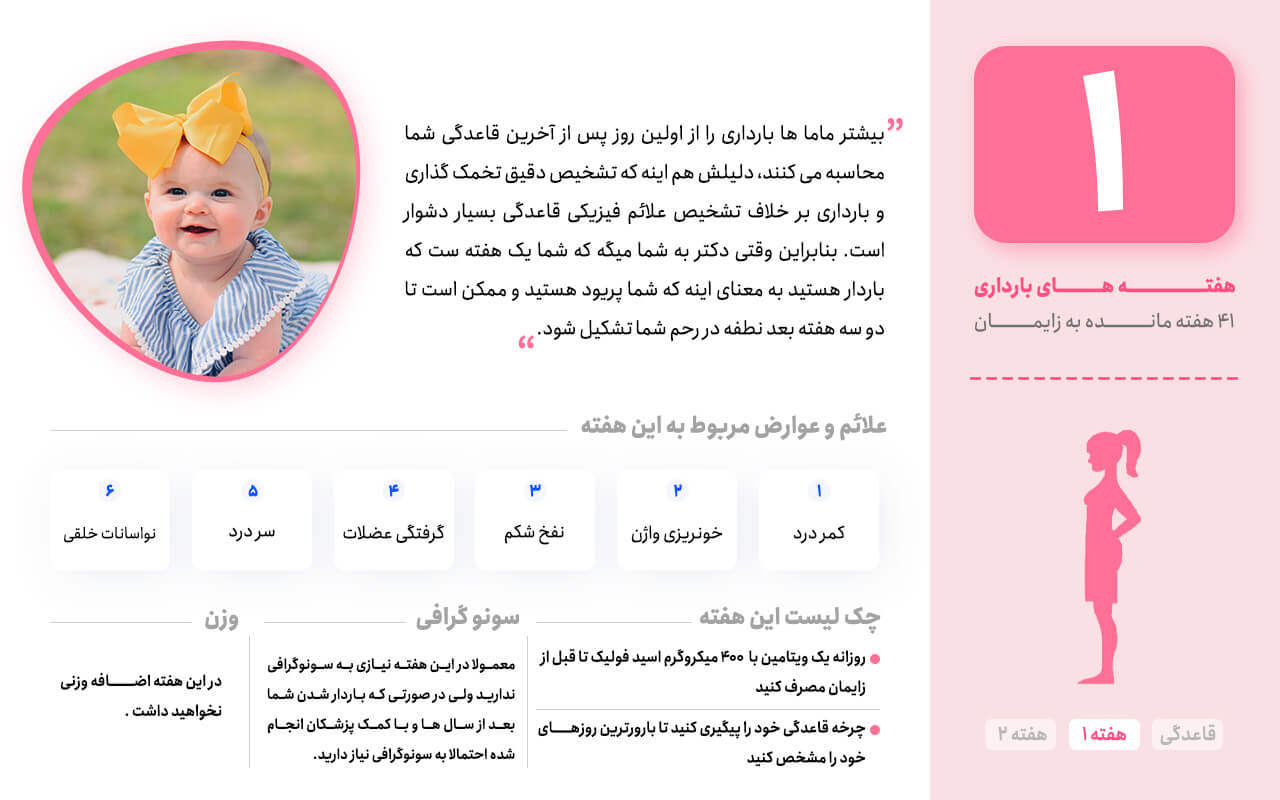 هفته اول بارداری